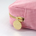 Oem Makeup Bag Women Soft Touch Corduroy Cosmetic Bag Women Mini Small Pink Pouch Bag